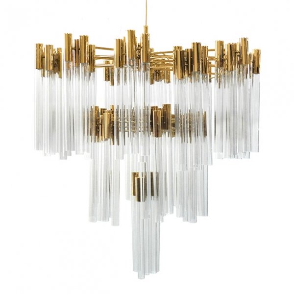 Люстра Contemporary chandelier crystal brass Глянцевое золото Прозрачное Стекло Люстра Contemporary chandelier crystal brass Глянцевое золото Прозрачное Стекло в Орле | Loft Concept