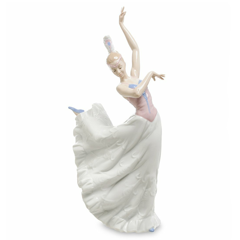 Статуэтка фарфоровая Танцовщица Charming Statuette Белый Розовый Серо-голубой Бежевый Статуэтка фарфоровая Танцовщица Charming Statuette Белый Розовый Серо-голубой Бежевый в Орле | Loft Concept