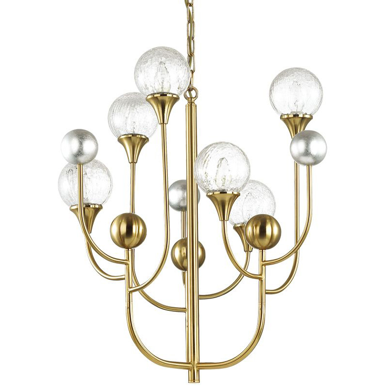 Люстра Benniga Chandelier 6 Золотой Прозрачный (Transparent) Люстра Benniga Chandelier 6 Золотой Прозрачный (Transparent) в Орле | Loft Concept
