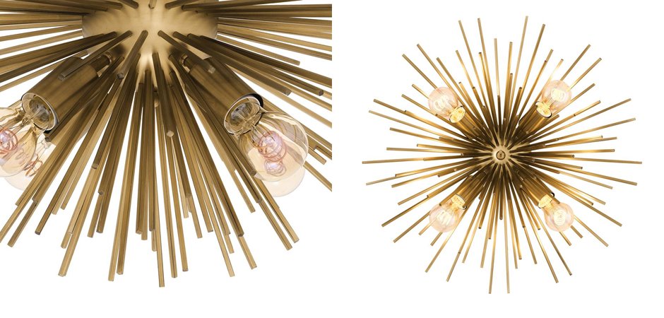 Потолочный светильник Ceiling Lamp Boivin Brass Потолочный светильник Ceiling Lamp Boivin Brass - Loft-Concept в Орле