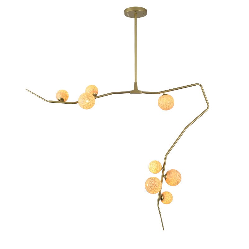 Люстра 8-GLOBE CHERRYBOMB CHANDELIER Бежевый Латунь Люстра 8-GLOBE CHERRYBOMB CHANDELIER Бежевый Латунь в Орле | Loft Concept