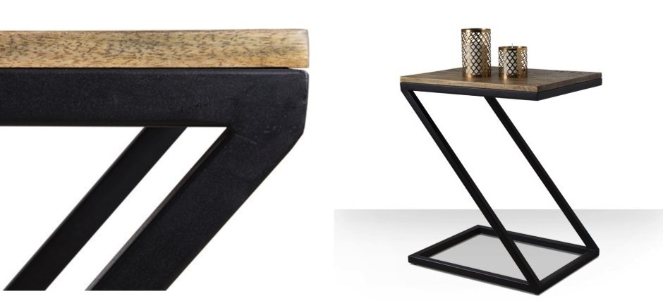 Приставной стол Industrial Rust Z Table Приставной стол Industrial Rust Z Table - Loft-Concept в Орле