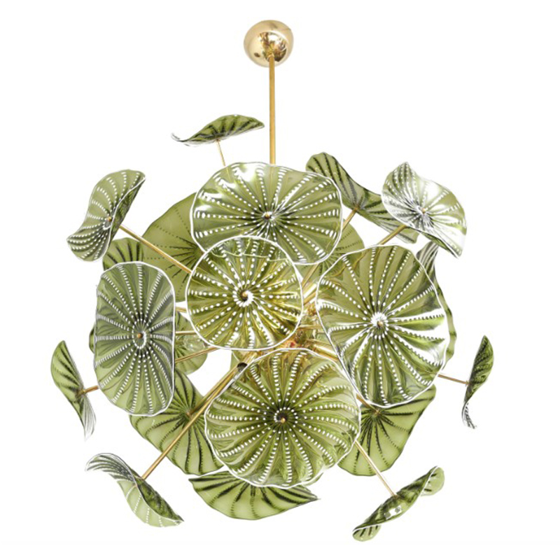 Дизайнерская Люстра Зеленое Стекло Модерн середины ХХ века Murano Hand Blown Chartreuse Green Glass Chandelier Латунь Зеленый Дизайнерская Люстра Зеленое Стекло Модерн середины ХХ века Murano Hand Blown Chartreuse Green Glass Chandelier Латунь Зеленый в Орле | Loft Concept