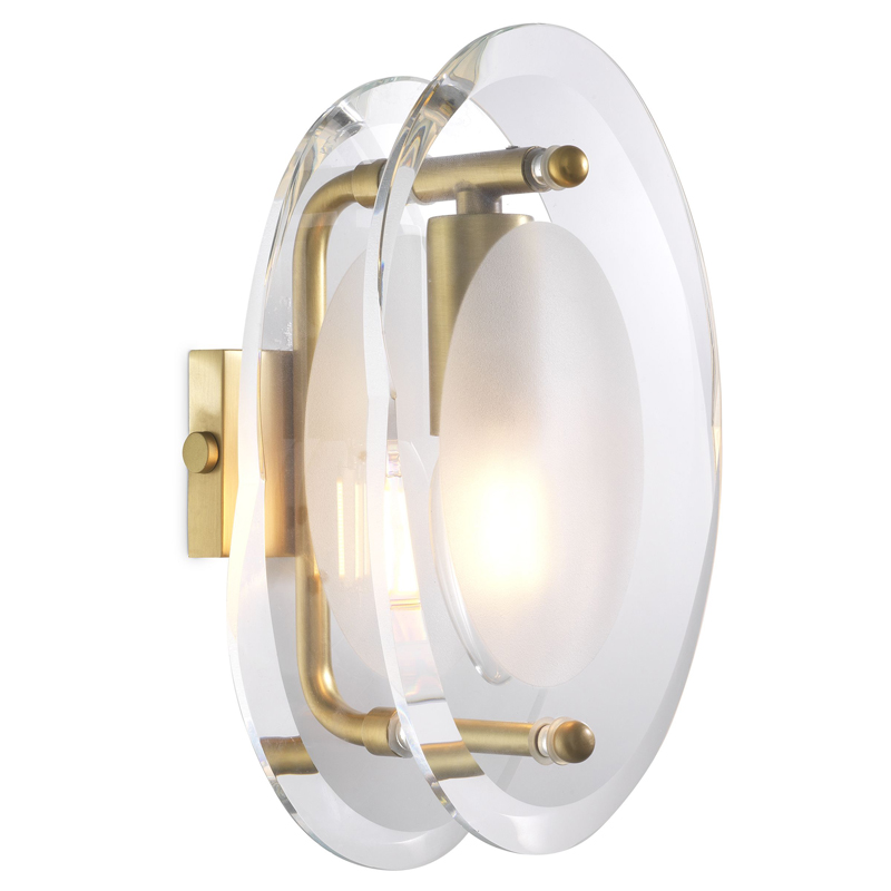 Бра Eichholtz Wall Lamp Sublime Латунь Античная полированная Прозрачный Бра Eichholtz Wall Lamp Sublime Латунь Античная полированная Прозрачный в Орле | Loft Concept