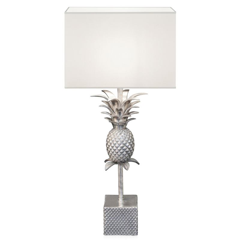 Настольная лампа LAMPTABLE PINEAPPLE STRAIGHT white Белый Серебряный Настольная лампа LAMPTABLE PINEAPPLE STRAIGHT white Белый Серебряный в Орле | Loft Concept