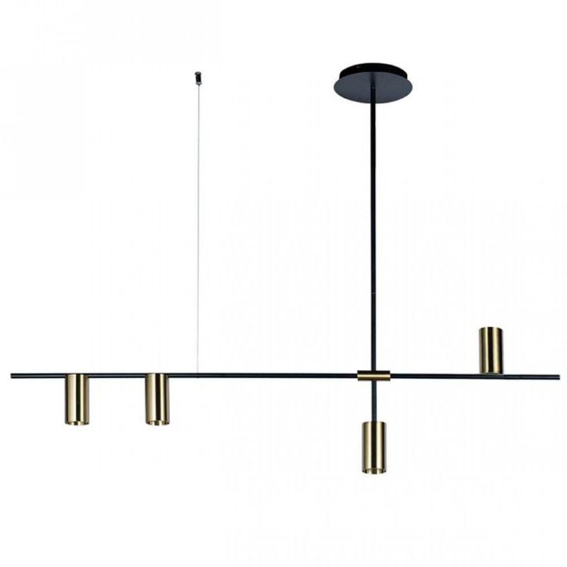 Подвесной светильник TRIBES LINEAR PENDANT 4 плафона Глянцевое золото Черный Подвесной светильник TRIBES LINEAR PENDANT 4 плафона Глянцевое золото Черный в Орле | Loft Concept