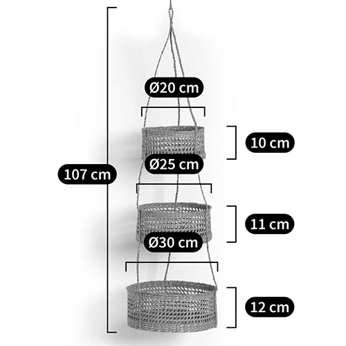 Подвесные плетеные корзины для цветов Musa Wicker Baskets в Орле