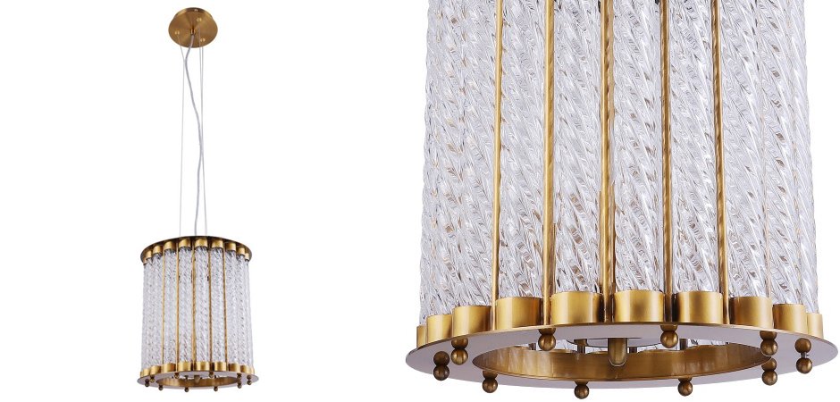 Люстра Glass Spirals Cylinder Люстра Glass Spirals Cylinder - Loft-Concept в Орле