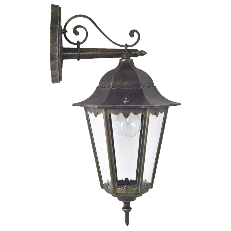 Уличный светильник Leclerc sconce II Винтажный черный Прозрачное Стекло в Орле | Loft Concept 