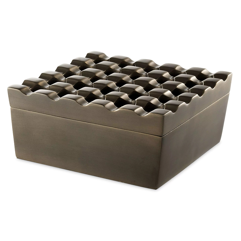 Пепельница Eichholtz Ashtray Deluxe Винтажная латунь Пепельница Eichholtz Ashtray Deluxe Винтажная латунь в Орле | Loft Concept