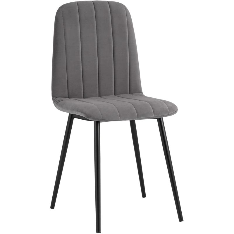 Стул Easy Chair Велюр Темно-Серый цвет Серый Черный Стул Easy Chair Велюр Темно-Серый цвет Серый Черный в Орле | Loft Concept