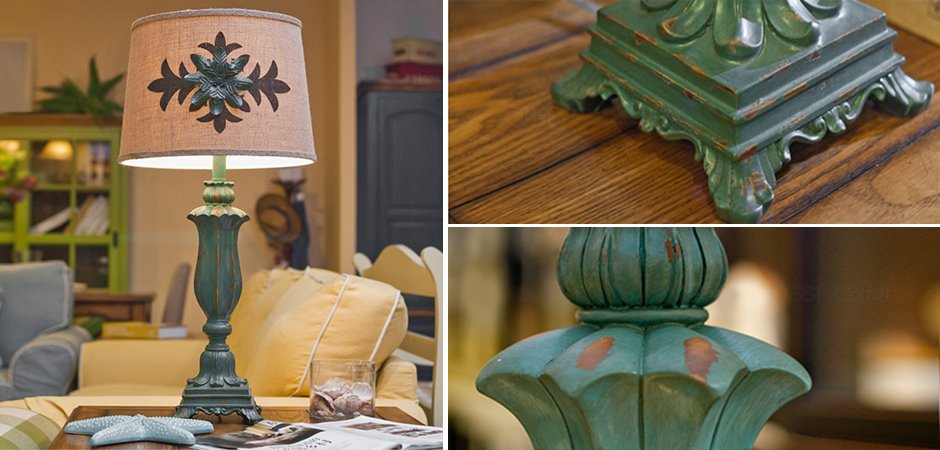 Настольная лампа Cross Ornament Provence table lamp - фото №1