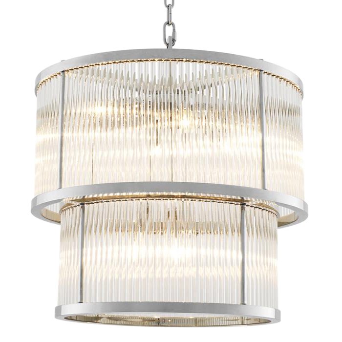 Люстра Chandelier Pasadena Nickel Никель Прозрачное Стекло Люстра Chandelier Pasadena Nickel Никель Прозрачное Стекло в Орле | Loft Concept