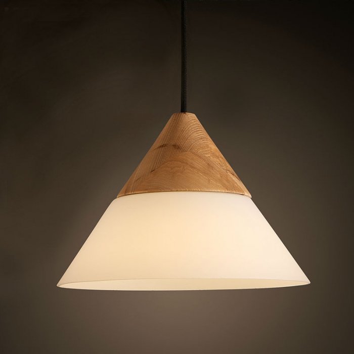 Подвесной светильник Opaque Light Fat Белый Белый дуб Подвесной светильник Opaque Light Fat Белый Белый дуб в Орле | Loft Concept