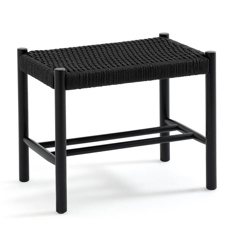 Банкетка Enzo Wicker Black Banquet mini Черный Банкетка Enzo Wicker Black Banquet mini Черный в Орле | Loft Concept