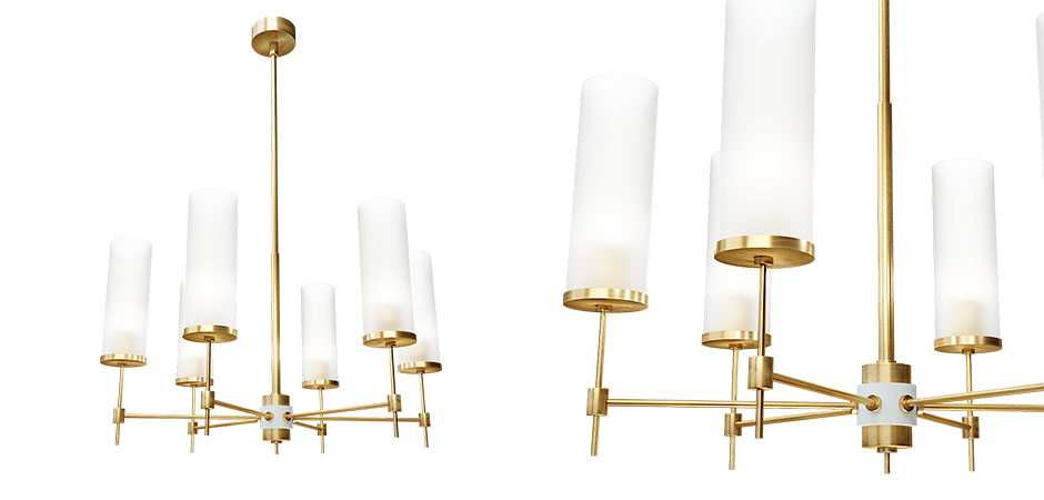Люстра Дизайнерская Candle Holder из Сатинированной Латуни Люстра Дизайнерская Candle Holder из Сатинированной Латуни - Loft-Concept в Орле