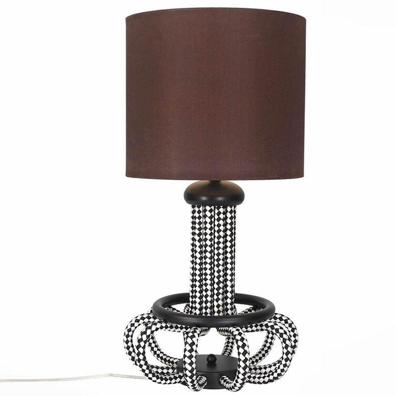Дизайнерская Настольная лампа Belcalis table lamp Черно-белый Коричневый Дизайнерская Настольная лампа Belcalis table lamp Черно-белый Коричневый в Орле | Loft Concept