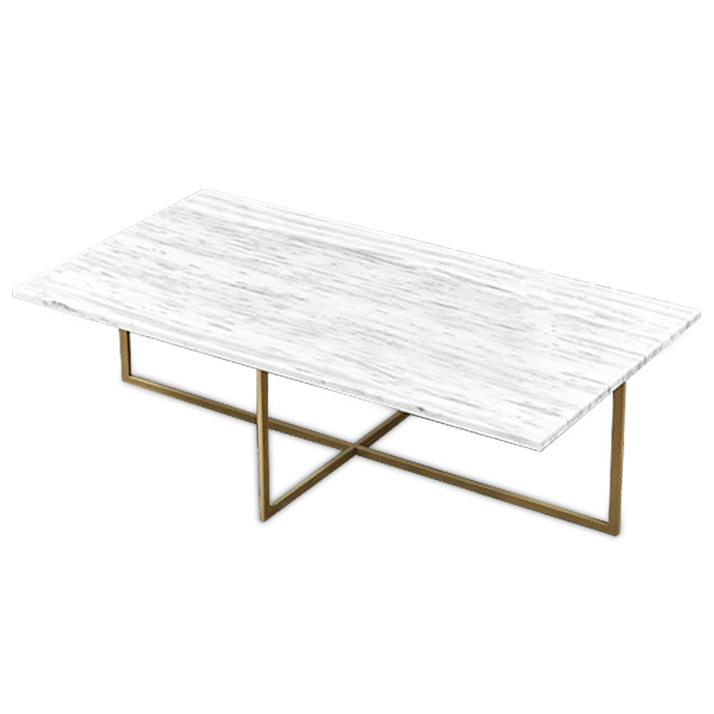 Кофейный стол Monson Coffee Table Белый Золотой Кофейный стол Monson Coffee Table Белый Золотой в Орле | Loft Concept