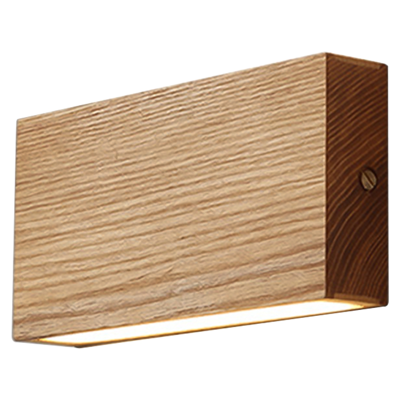 Wall Lamp Retro Square Fixtures Led Up and Down Бра Светлое дерево Древесина Wall Lamp Retro Square Fixtures Led Up and Down Бра Светлое дерево Древесина в Орле | Loft Concept