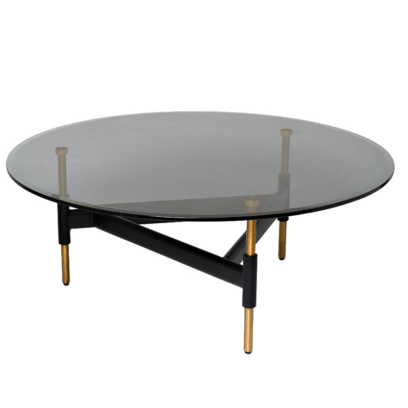 Кофейный стол Monreale Dark Glass Черный Золотой Кофейный стол Monreale Dark Glass Черный Золотой в Орле | Loft Concept