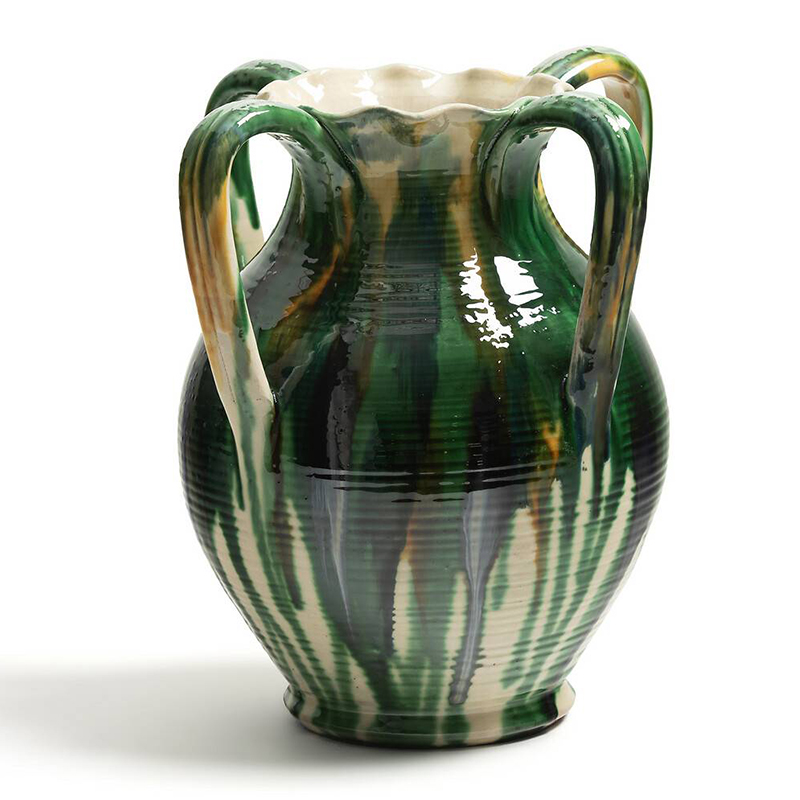 Ваза Faience Vase III Белый Зеленый Желтый Синий Ваза Faience Vase III Белый Зеленый Желтый Синий в Орле | Loft Concept