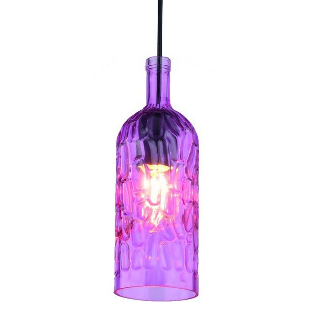 Подвесной светильник Geometry Glass Purpur Bottle Pendant Сиреневый в Орле | Loft Concept 