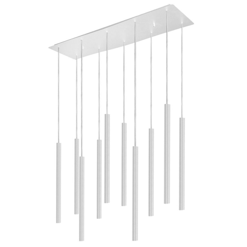 Светильник Trumpet Rectangle White 10 плафонов Белый Светильник Trumpet Rectangle White 10 плафонов Белый в Орле | Loft Concept