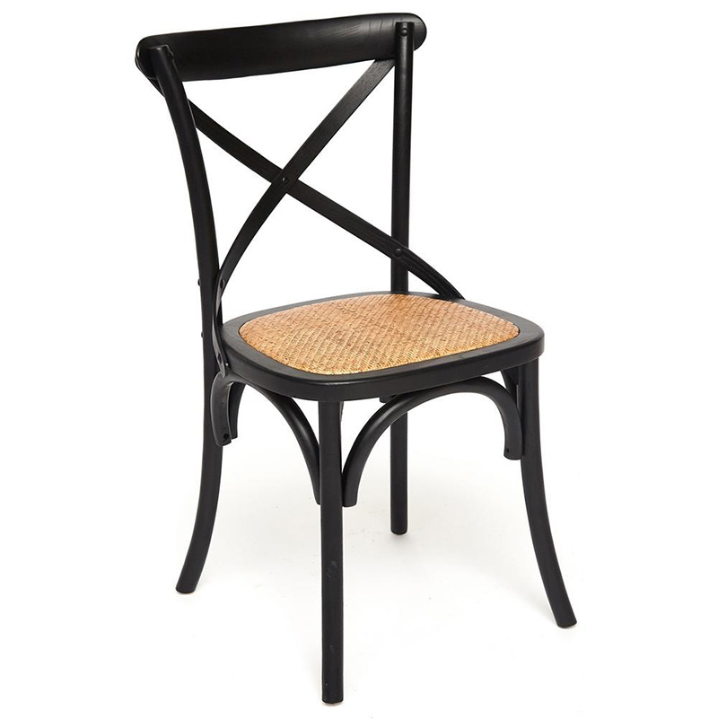 Стул Chaise Provence en Bois noir черный Черный Бежевый Стул Chaise Provence en Bois noir черный Черный Бежевый в Орле | Loft Concept