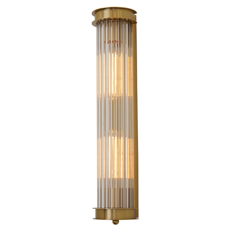 Бра с рифленым плафоном Glass Tube Brass Латунь Прозрачный Бра с рифленым плафоном Glass Tube Brass Латунь Прозрачный в Орле | Loft Concept