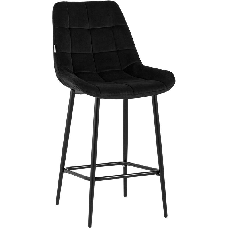 Стул Полубарный NANCY Chair посадка 65 см Черный Велюр Черный Стул Полубарный NANCY Chair посадка 65 см Черный Велюр Черный в Орле | Loft Concept