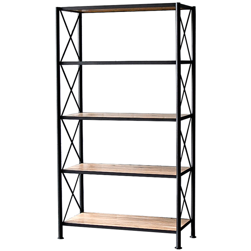 Стеллаж Buckley Industrial Metal Rust Rack Черный Древесина Стеллаж Buckley Industrial Metal Rust Rack Черный Древесина в Орле | Loft Concept