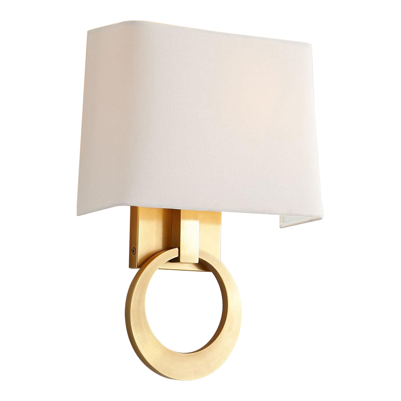 Бра Dana Sconce Brass Ring Латунь Белый Бра Dana Sconce Brass Ring Латунь Белый в Орле | Loft Concept