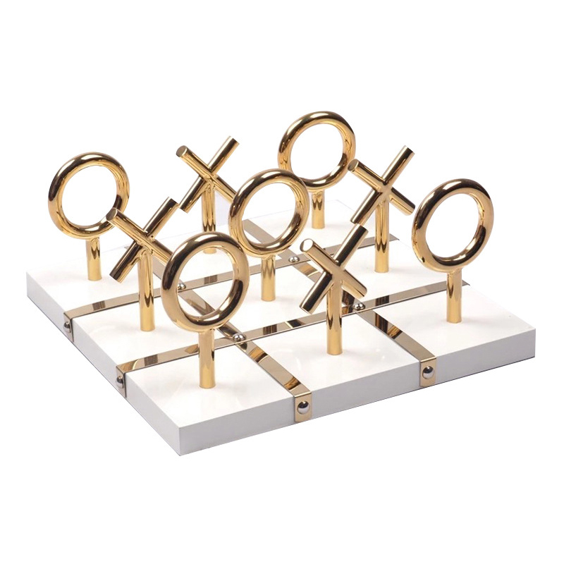 Игра Tic-tac-toe white Белый Глянцевое золото Игра Tic-tac-toe white Белый Глянцевое золото в Орле | Loft Concept