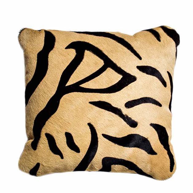 Подушка меховая Tiger Бежево-серый Черный Подушка меховая Tiger Бежево-серый Черный в Орле | Loft Concept