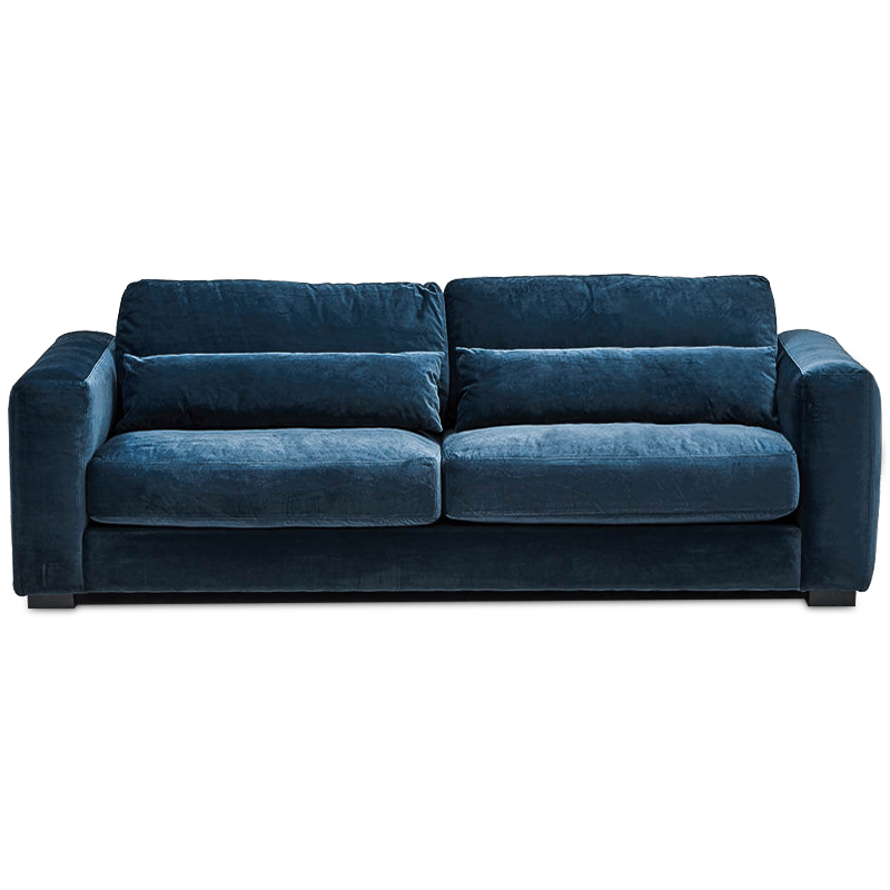 Диван Kleber Sofa blue Темно-синий Черный Диван Kleber Sofa blue Темно-синий Черный в Орле | Loft Concept