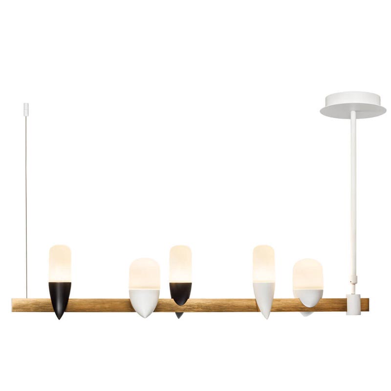 Люстра Ebenezer Chandelier Linear white 85 Белый Латунь Люстра Ebenezer Chandelier Linear white 85 Белый Латунь в Орле | Loft Concept