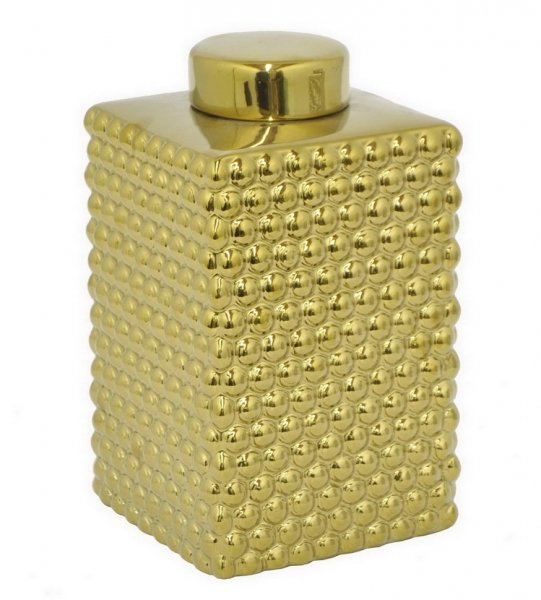 Сосуд с крышкой Chaplet Gold Big Золотой Сосуд с крышкой Chaplet Gold Big Золотой в Орле | Loft Concept