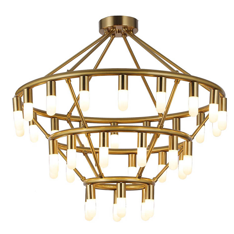 Люстра Maynor Candles Chandelier Латунь Люстра Maynor Candles Chandelier Латунь в Орле | Loft Concept