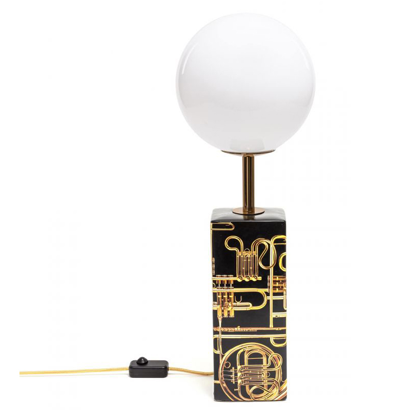 Настольная лампа Seletti Table Lamp Trumpets Черный Белый Золотой Настольная лампа Seletti Table Lamp Trumpets Черный Белый Золотой в Орле | Loft Concept