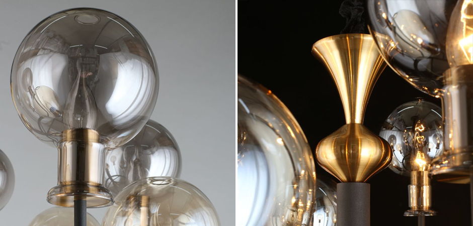 Люстра c дымчатым стеклом Champagne Glass Люстра c дымчатым стеклом Champagne Glass - Loft-Concept в Орле