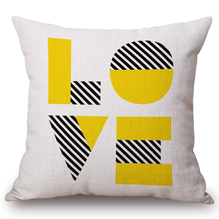 Декоративная подушка Yellow Love  в Орле | Loft Concept 