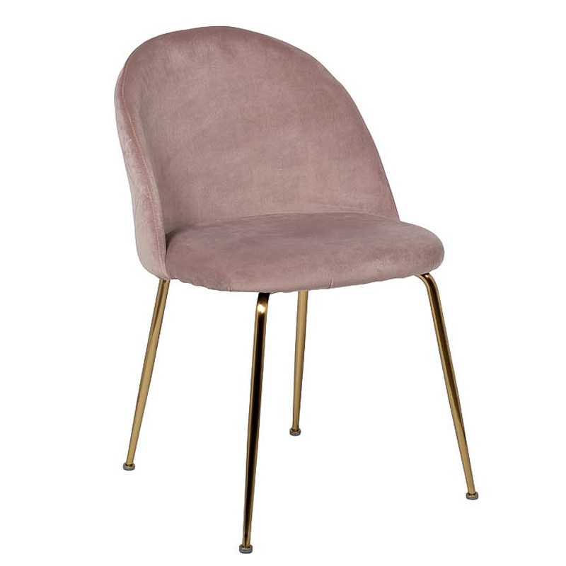 Стул Sadler Chair pink velor Розовый (Rose) Золотой в Орле | Loft Concept 
