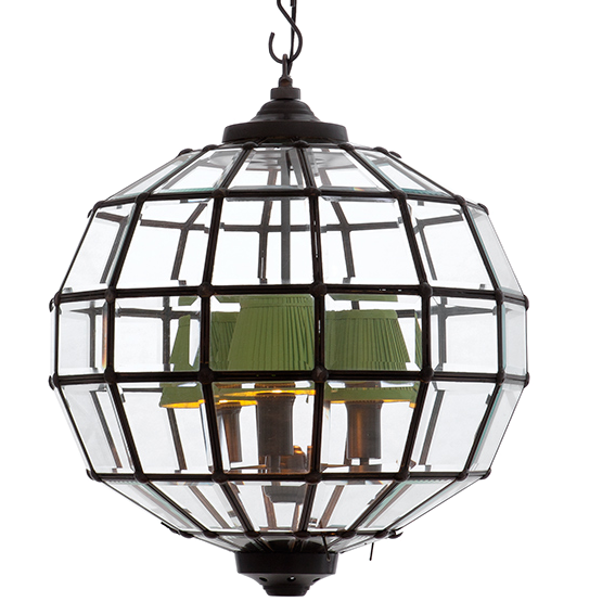 Люстра Lantern Luna Bronze S Темная бронза Прозрачный (Transparent) в Орле | Loft Concept 