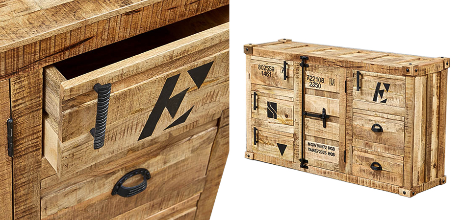 Комод деревянный в стиле Лофт Wooden Loft Box Commode Комод деревянный в стиле Лофт Wooden Loft Box Commode - Loft-Concept в Орле