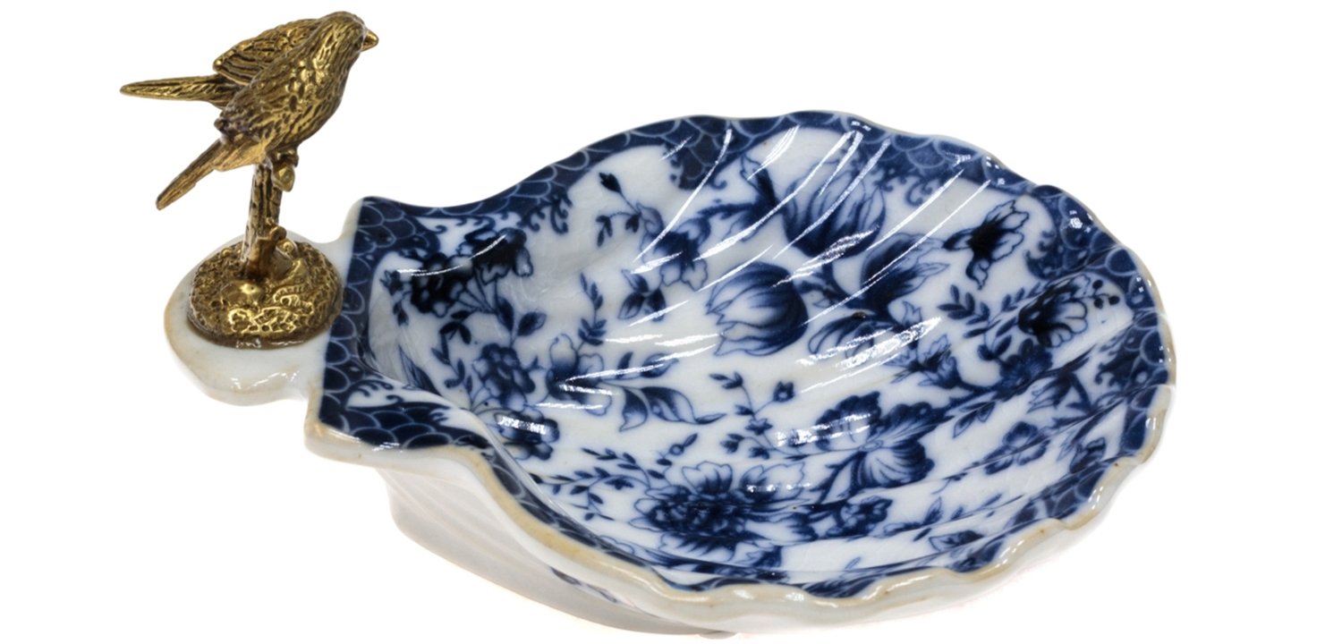 Мыльница Blue and Bronze Birds - фото