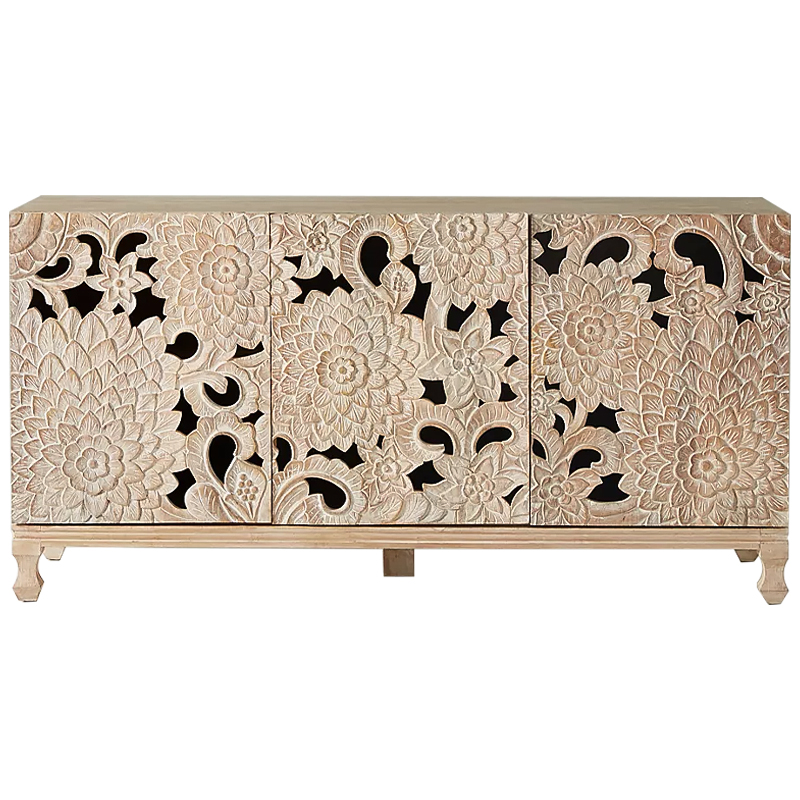 Буфет Handcarved Lotus Media Console Древесина Буфет Handcarved Lotus Media Console Древесина в Орле | Loft Concept