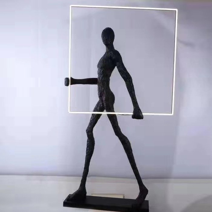 Торшер Man carries light square Черный Торшер Man carries light square Черный в Орле | Loft Concept