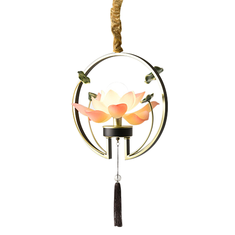 Светильник Lotus Ring Lighting Розовый Зеленый Черный Латунь Светильник Lotus Ring Lighting Розовый Зеленый Черный Латунь в Орле | Loft Concept