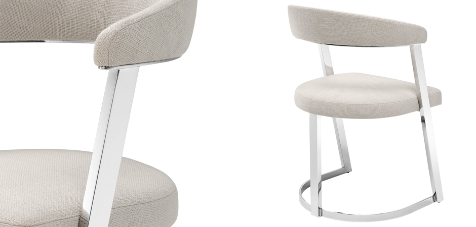 Стул Eichholtz Dining Chair Dexter Nickel Стул Eichholtz Dining Chair Dexter Nickel - Loft-Concept в Орле