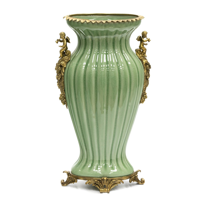 Ваза Bronze Angel Vase green Бронза Зеленый в Орле | Loft Concept 